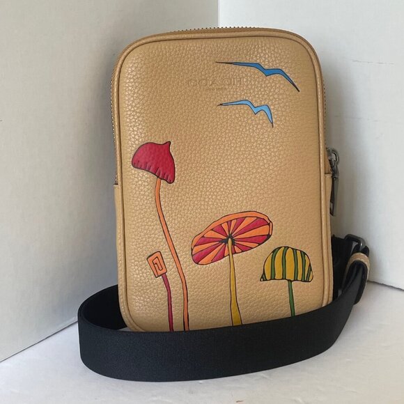 Coach X Observed By Us Aden Crossbody Bag Tan Leather Shoulder CU543 - Picture 4 of 9